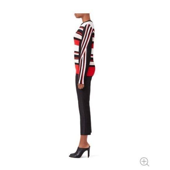 MSGM Color Blocked Horizontal Striped Knit Long Sleeve Crewneck Sweater Medium - Picture 5 of 17